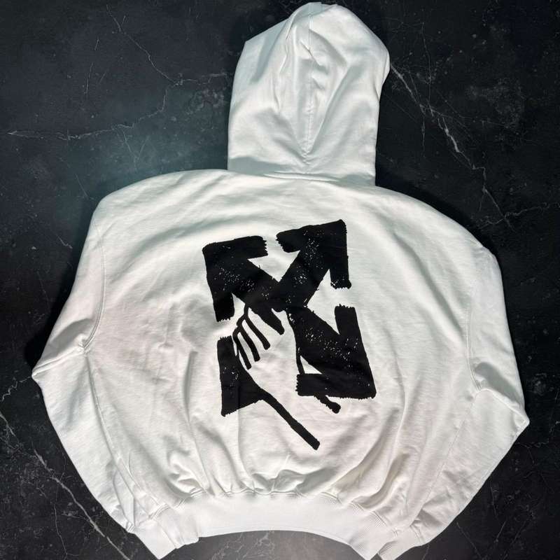 Off-White Hand Arrow White Hoodie - Off-White | Hassuru